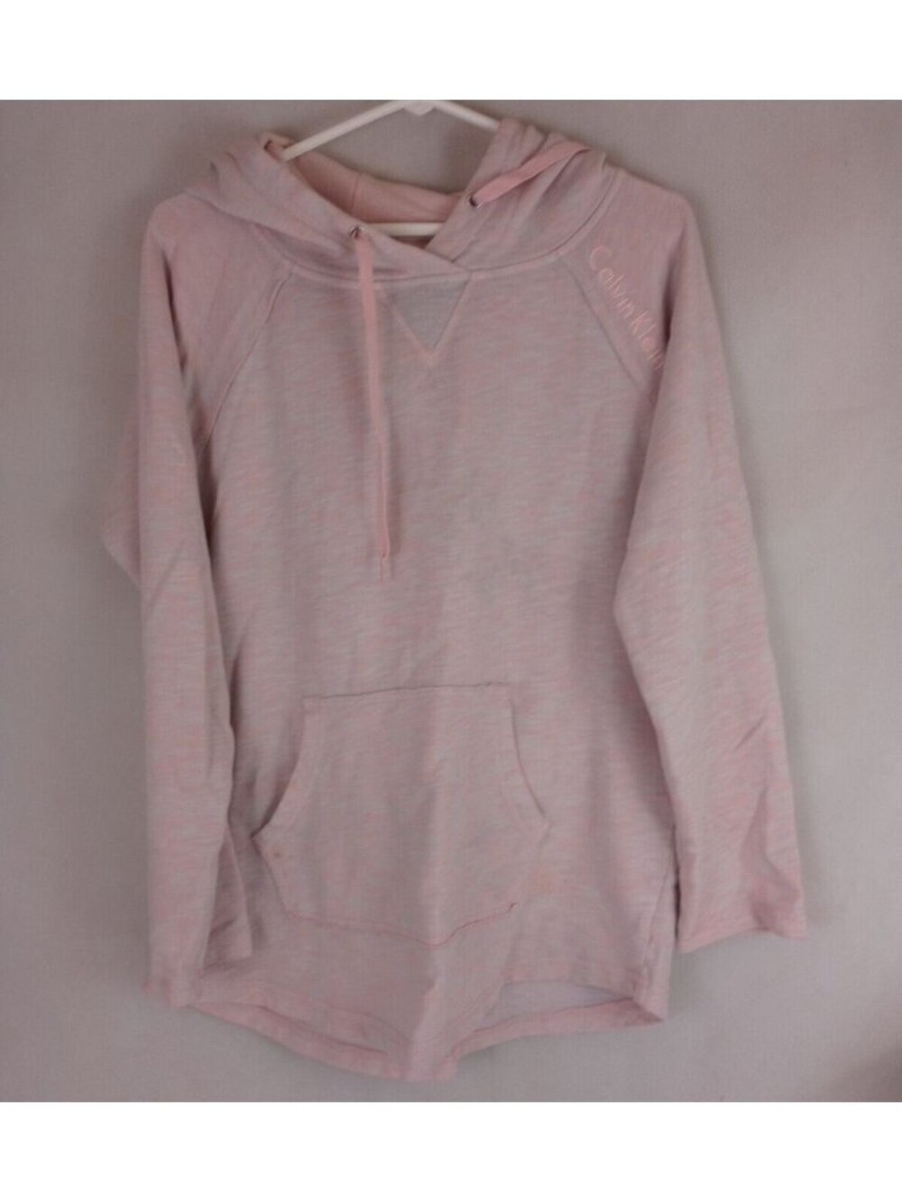 Calvin Klein Women's Lightweight Pink Hoodie Size Medium